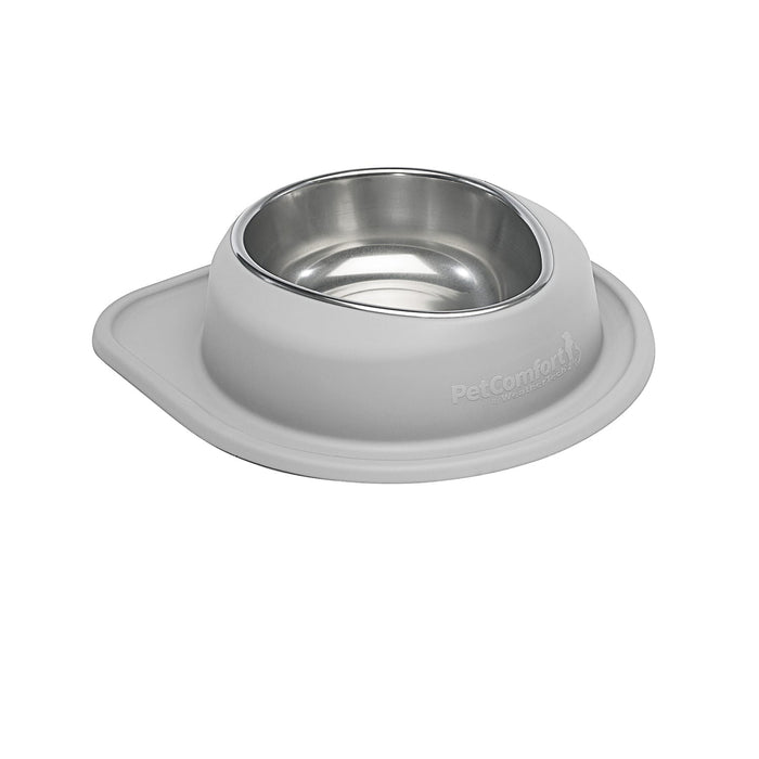 WeatherTech Single Low Pet Feeding System, Stainless Steel - WTD5R - Light Grey - 96 oz - 20