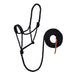 Weaver Braided Poly Rope Horse Halter with Lead - WLCPC - Black - 10' - 1