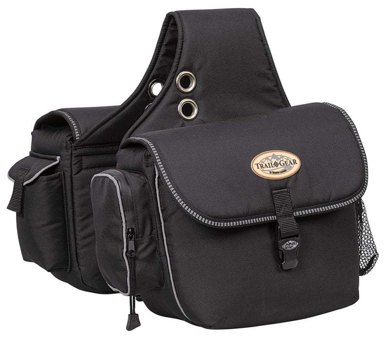 Weaver Leather Trail Gear Horse Saddle Bags, 600D - WEA0N - Black - 1