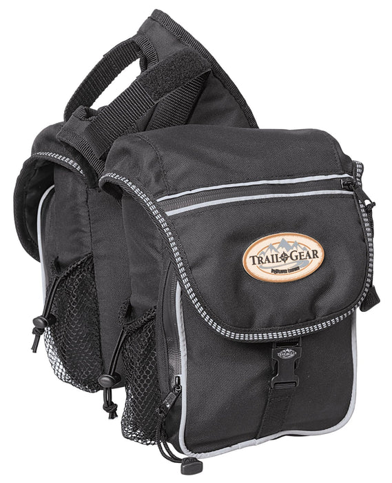 Weaver Leather Trail Gear Pommel Saddle Bag, 600D - WEA0B - Black - 1
