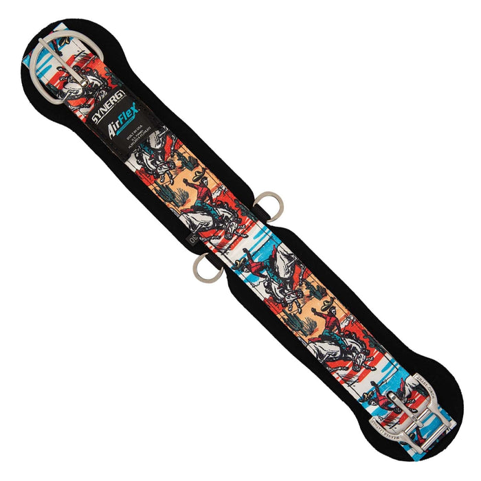 Weaver Patterned Airflec Straight Smart Cinch - WLC8X - 26" - Bucking Bronc - 3