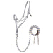 Weaver Poly Rope Horse Halter with Lead - WLC7C - Ivory & Blue - 5/16" - 2
