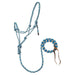 Weaver Poly Rope Horse Halter with Lead - WLC7D - Turquoise & Beige - 5/16" - 3