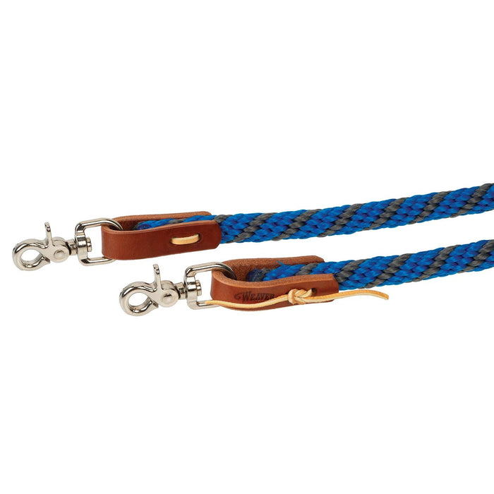 Weaver Poly Roper Rein for Horses - WLC8B - Gray & Blue - 5/8" x 8' - 4