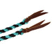 Weaver Polyester Braided Split Reins for Horses - WLC8N - Mint & Black - 1/2" x 8' - 5