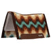 Weaver Synergy Contoured Performance Wool & Felt "Stampede" Saddle Pad - WLCPM - 32" x 34" - Brown & Sand - 5