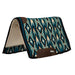 Weaver Synergy New Zealand Wool Blanket Top Saddle Pad - WLCQM - 33" x 38" - Black, Sand & Turq - 3