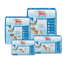 Wee-Wee Disposable Male Dog Wraps
