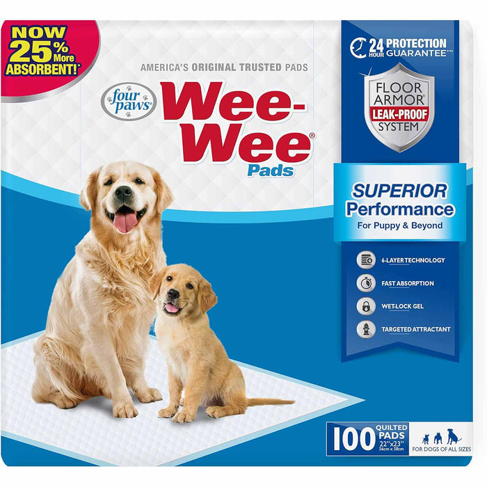 Wee Wee Dog Pee Pads - 39W6 - 100 ct - Reg Pads (22" x 23") - 11