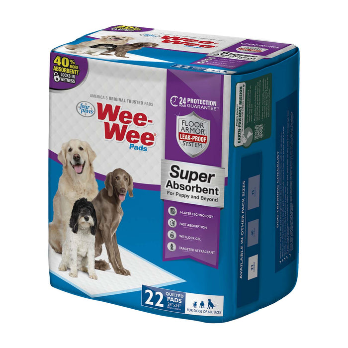 Wee - Wee Super Absorbent Pads for Dogs - 39YV - 22ct - 12