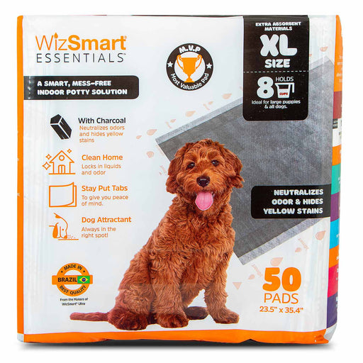 WizSmart Essentials Pads with Charcoal, XL, 50 ct - 024PC-0510 - XLarge - 1