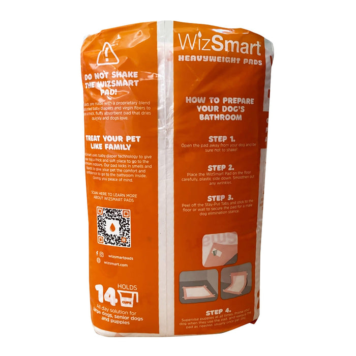 WizSmart Heavyweight Ultra Absorbent Pads for Dogs - 024PC-2240 - 24 ct - XL - 23.5" x 31.5" - 11