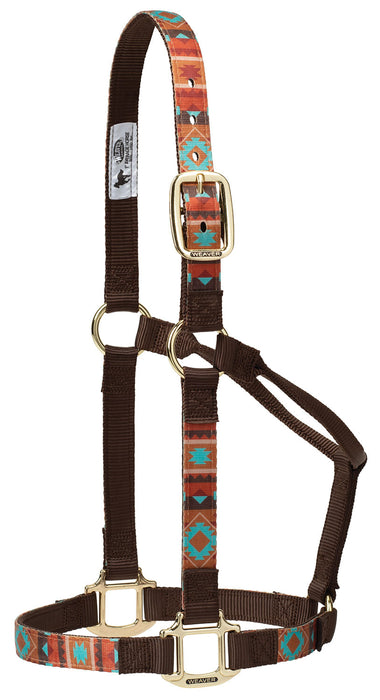 Weaver Patterned Nylon Overlay Halter for Horses - W2AEZ - Lost Creek - Small - 7