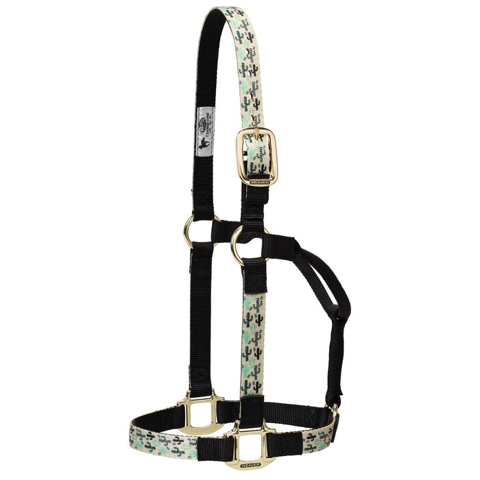 Weaver Patterned Nylon Overlay Halter for Horses - WLC2BC - Cactus - Medium - 2