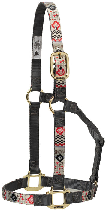 Weaver Patterned Nylon Overlay Halter for Horses - WLC4AO - Crimson Aztec - Small - 5