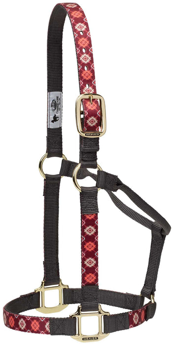 Weaver Patterned Nylon Overlay Halter for Horses - WLC2LJ - Plaid Aztec - Medium - 9