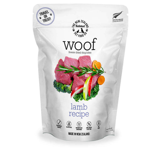 Woof Freeze Dried Raw Dog Bites, Grain - Free High - Protein Treats - 031NZ-WFD050L - Lamb - 1.76 oz - 2