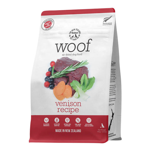 Woof Grain - Free Air Dried Dog Food with Superfoods - 030NZ-WAD750V - Venison - 26.5 oz - 1