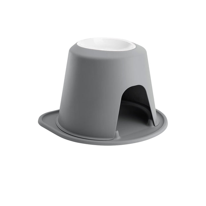WeatherTech Single High Pet Feeding System, Poly Bowl Color Dark Grey