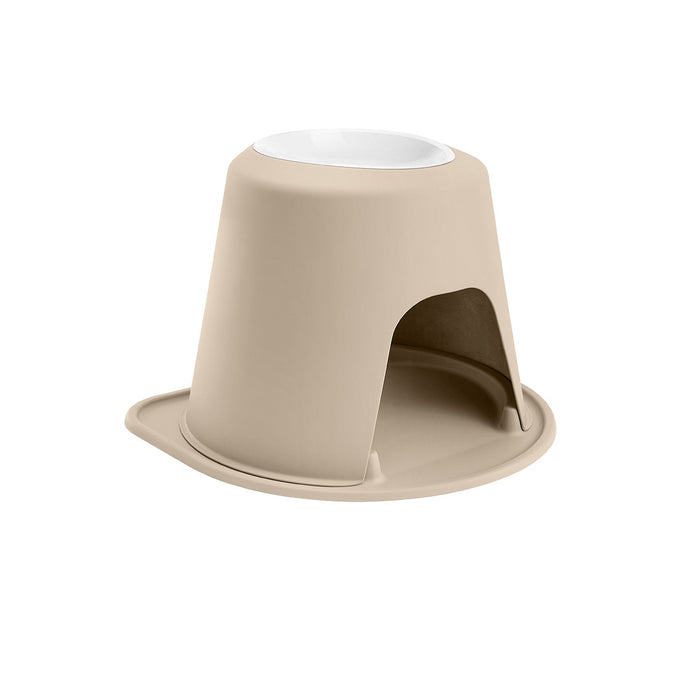WeatherTech Single High Pet Feeding System, Poly Bowl Color Tan
