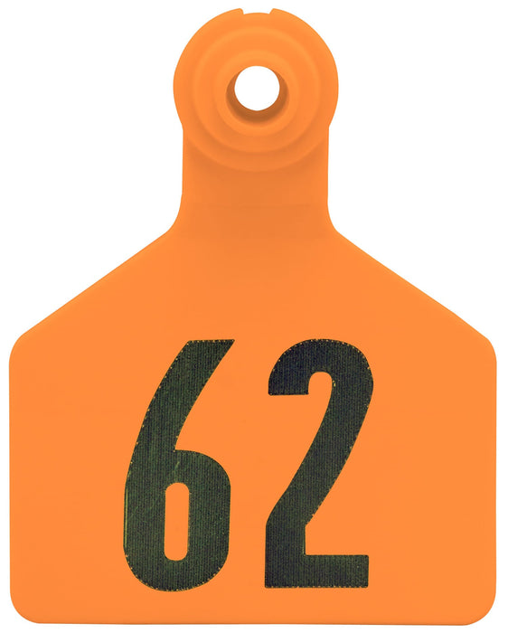 Z2 2 - Piece Large Numbered Tags, Orange - Jeffers - Farm & Ranch Supplies > Identification & Ear Tags