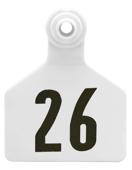 Z2 2 - Piece Large Numbered Tags, White - Jeffers - Farm & Ranch Supplies > Identification & Ear Tags
