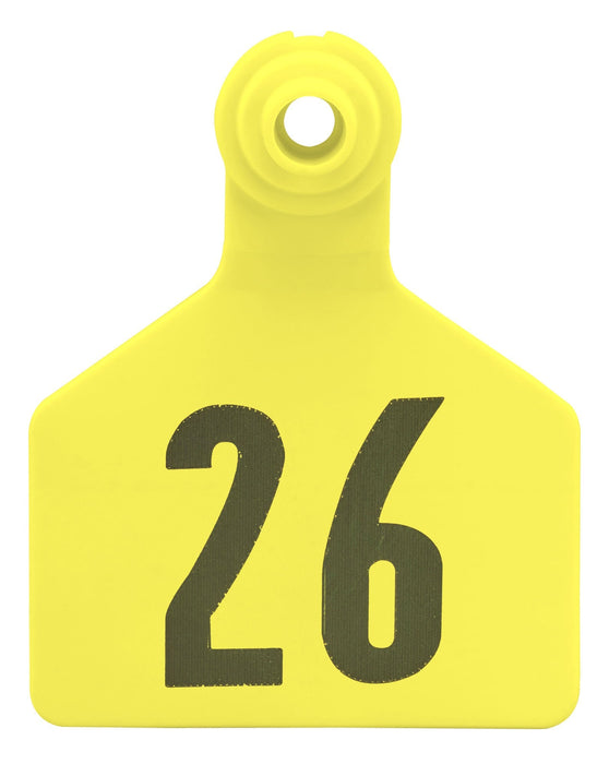 Z2 2 - Piece Large Numbered Tags, Yellow - Jeffers - Farm & Ranch Supplies > Identification & Ear Tags