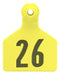 Z2 2 - Piece Large Numbered Tags, Yellow - Jeffers - Farm & Ranch Supplies > Identification & Ear Tags