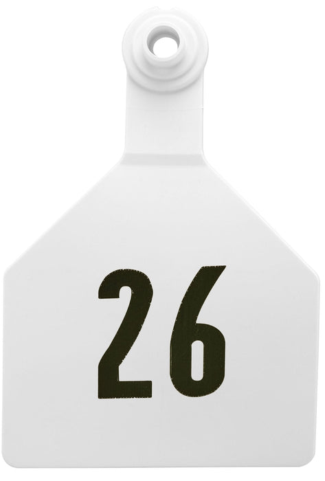 Z2 2 - Piece Numbered Maxi Tags, White - Jeffers - Farm & Ranch Supplies > Identification & Ear Tags