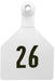 Z2 2 - Piece Numbered Maxi Tags, White - Jeffers - Farm & Ranch Supplies > Identification & Ear Tags