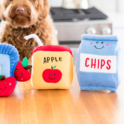 Zippy Paws NomNomz Juicebox Squeaky Plush Dog Toy - ZPP1F - 2