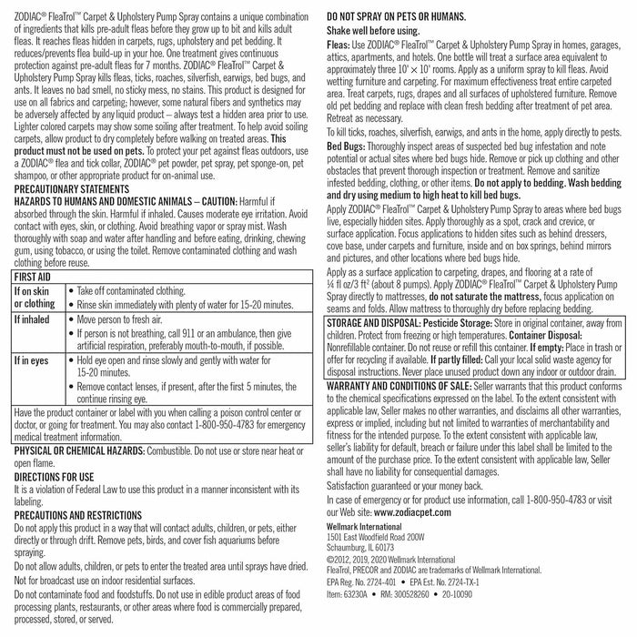 Zodiac Carpet & Upholstery Flea & Tick Pump Spray, 24 oz - FAAAZ - 24 oz - 1 - 3