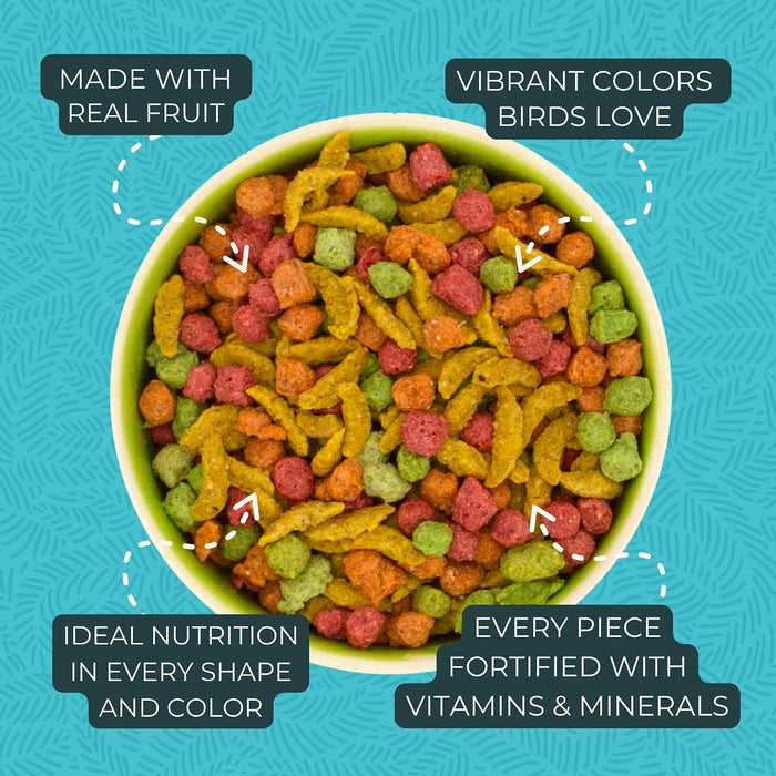 Zupreem FruitBlend Flavor Bird Food - NAF9 - Small Birds - Parakeets, Budgies & Parrotlets - 2 lbs - 5